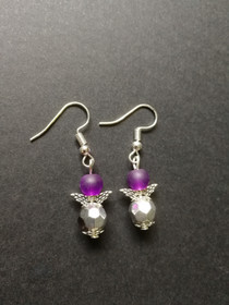 Angel earrings violet/silver