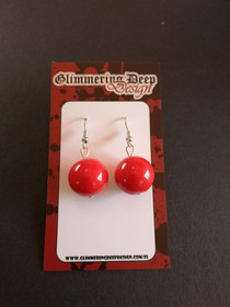 Red Ball Earrings