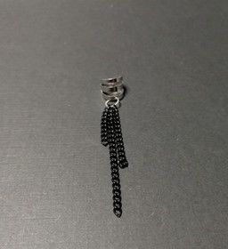 Black helix earring