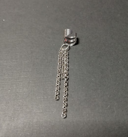 Earring with silver color hain