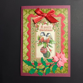 Christmas card with birds