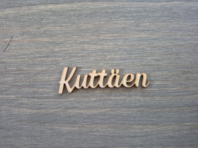Birch plywood text Kiittäen 