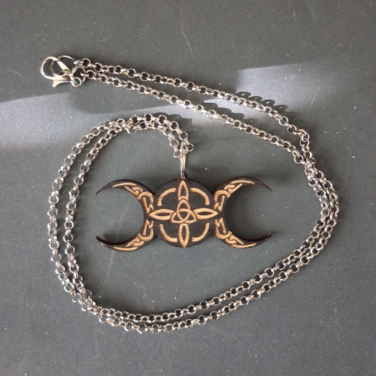 Triple goddess necklace