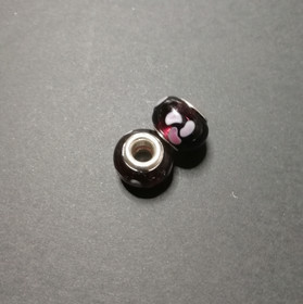 Violet glass lock bead