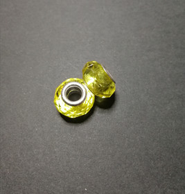 Bright yellow dread bead