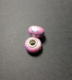 Pink splat lock bead 