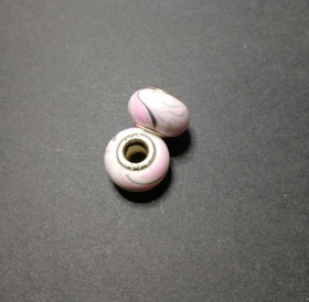 Pink marble lock bead