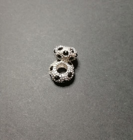 Lock bead black bling bling