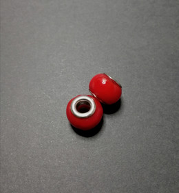Lock bead red porcelain