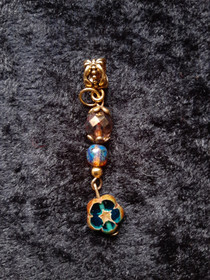 Lock jewelry blue flower