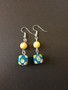Spotted cube earrings