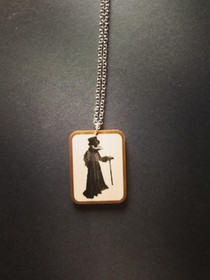 Gray Plague Doctor Necklace