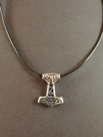 Thor's hammer necklace Odin with black cord