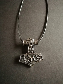 Ukko and fox neclace with black cord