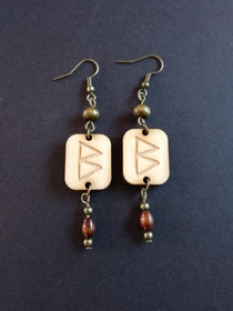 Berkano rune earrings