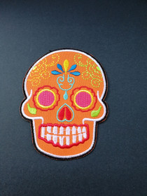 Orange skull patch