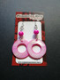 Pink shell ring earrings