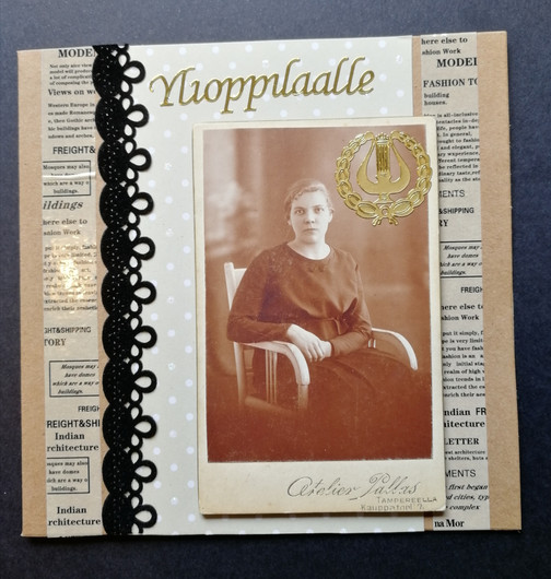 Graduate card antiquated woman