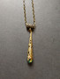 Medieval necklace with dark green pendant