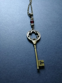 Key necklace with beads