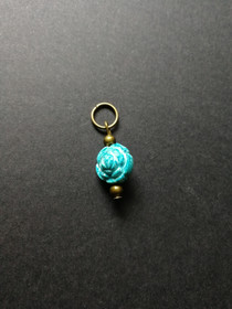 Turquoise flower place marker