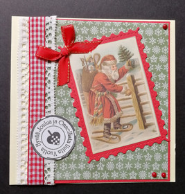 Joulupukki lumikenkineen