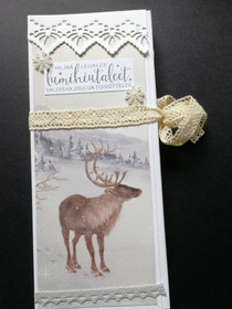 Reindeer chocolate bar card