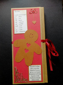 Suklaalevykortti piparkakku-ukko