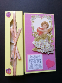 Angel Valentines day candle card