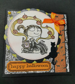 Halloween card magic pumpkins