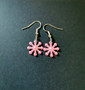 Pink snowflake earrings