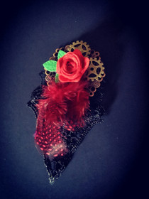 Steampunk flower hair jewelry 