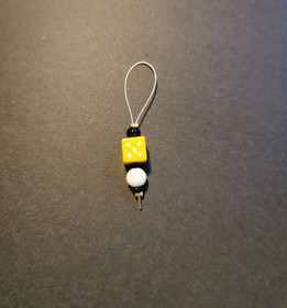 Yellow dice place marker