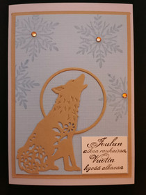 Wolf themed Christmas card