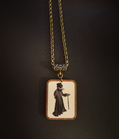Gray Plague Doctor Necklace
