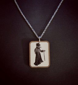 Gray Plague Doctor Necklace