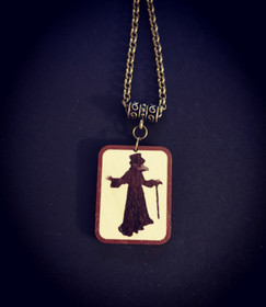Dark red Plague Doctor Necklace