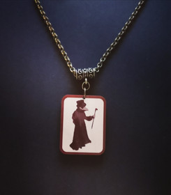 Reddish Plague Doctor Necklace