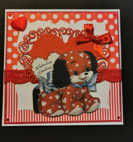 Valentine's day card with dog