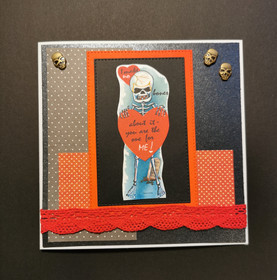 Skeleton Valentine's day card