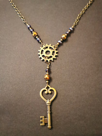 Key to a heart steampunk necklace