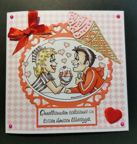 Ystävänpäiväkortti jäätelöllä 