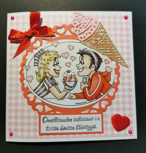 Ystävänpäiväkortti jäätelöllä 