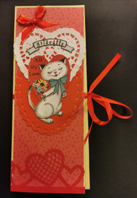 Suklaalevykortti kissa