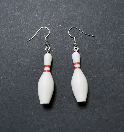 Bowling pin earrings