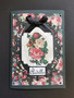 Handmade dark flower mother's day card