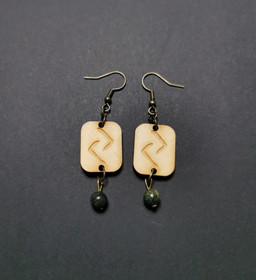 Earrings with viking rune Jera 