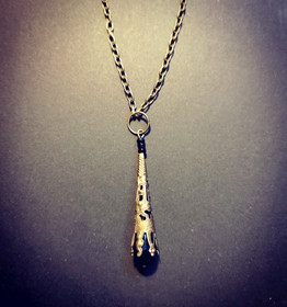 Medieval necklace with black pendant