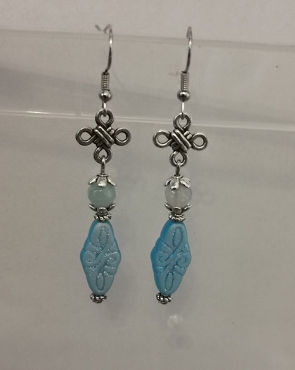 Bohemian earrings - sky blue