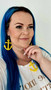 Large yellow anchor earrings